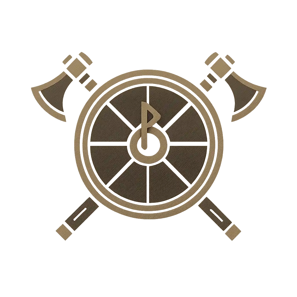 NorseMania logo, Viking shield emblem
